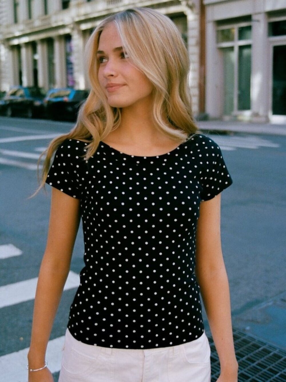 Brandy Melville Ginny Polka Dot Top